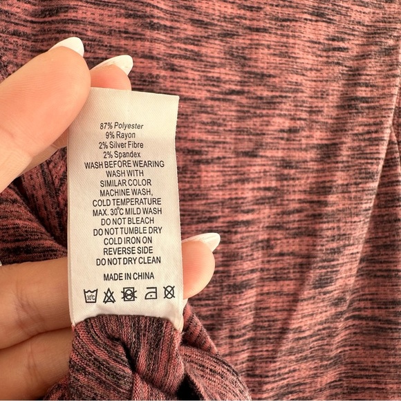 Zyia Tie Workout Tank Pink - Picture 6 of 7